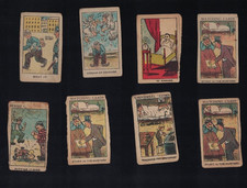 Lot of 8 1920 W539 Charlie Chaplin Movie Hand Cut Strip Cards Universal Toy picture