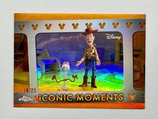 2025 Topps Chrome Disney Woody - Icomic Moments Orange /25 picture