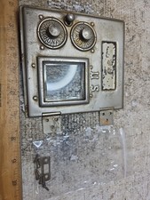 Post Office Lock Box Door BEVELED GLASS 1886 Keyless U.S. Combination #2 size  picture