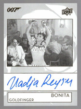 NADJA REGIN AS BONITA 2019 UPPER DECK JAMES BOND AUTO AUTOGRAPH **GOLDFINGER** picture
