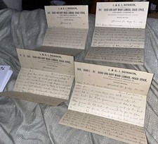 4 1890s Letters on Woodstock Vermont Letterhead VT - I & EI Benson Wood Lumber picture