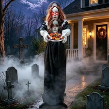 5.3FT Halloween Animatronics Standing Maid Decorations Outdoor picture