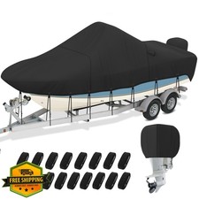 NOOKAT Center Console Boat Cover 20-22ft, 1200D Waterproof Boat Cover with Mo... picture