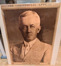 John Davis 1924 Political Campaign Broadside Poster Democratic Nominee picture
