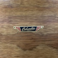 COLUMBIA BICYCLE REAR RACK BADGE NAME PLATE BRASS 1941 FIVE STAR BIKES OTHERS picture