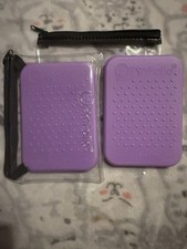 PinFolio GoPinPro Purple Pin Holder Collectible Pinbacks Case Zipper Pouch picture