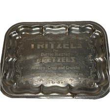 Rare 1930 Vintage Tritzels the Butter Toasted Pretzels Platter picture
