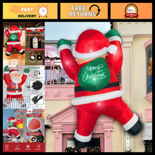 6FT Inflatable Christmas Santa Claus with Gift Bag - LED Lights Outdoor Decor, Y picture
