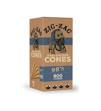 800 Zig-Zag 98's  Unbleached Pre Rolled Cones  Rolling Paper 98's Size Case picture