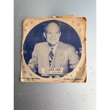 Vintage 1952 I Like Ike Irving Berlin 78 RPM Picture Record Eisenhower Campaign picture