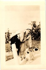 1929 Bermuda Gibbs Hill Lighthouse Mrs Parker Dogs Vintage Snapshot Photo picture