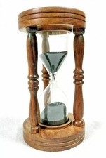 Antique Sand timer Wooden Hourglass Vintage Hourglass Maritime Nautical Decor picture