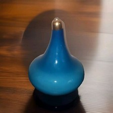 Vintage Blue Glass Pendant Light Shade Ceiling Lamp Fixture Mid Century Onion picture