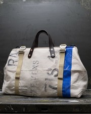 1940s Royal Air Force Canvas Duffle Bag - Custom Military Tote Carry Bag Vintage picture