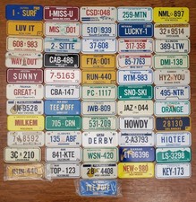 Vintage 1981 Miniature License Plates Complete 50 State Set General Foods + 6 picture