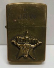 1991 Zippo Marlboro Longhorn Steer Star Brass Lighter B VII Vintage USA picture