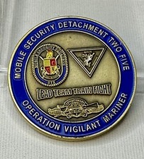 Mobile Security Detachment Two Five Operation Vigilant Mariner Challenge Coin picture