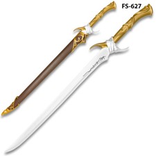 Twinkle Replica Metal Sword with Brown Hardwood Leather Scabbard picture