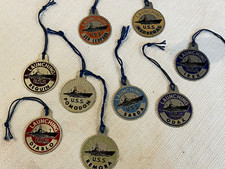 Lot of 9 Vintage WWII USS Submarine Launch Tags Portsmouth Naval Shipyard Navy picture