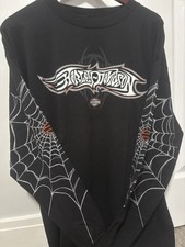 Vintage 2003 Harley Davidson Long Sleeve Men’s Spider Web XL shirt picture