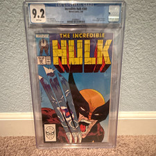 Marvel The Incredible Hulk #340 CGC 9.2 White Pages 1988 Wolverine picture