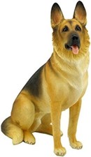 German Shepherd Dog Polystone Figurine Design Home Decorative Collectible picture