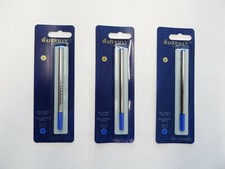 3 X Waterman Blue Fine Rollerball Refills - Sealed - New picture