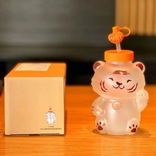 Rare New Starbucks China 2022 The Year of Tiger 24oz Lucky Tiger Glass Straw Cup picture