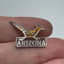 Vintage Arizona Roadrunner Souvenir Enamel Lapel Pin Souvenir Tourist picture