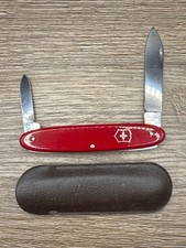 Victorinox Swiss Army Excelsior Red 2 Blade Pocket Knife with Pouch Used picture