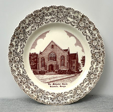 Vintage Grantville Methodist Church Georgia Commemorative Plate 9.75