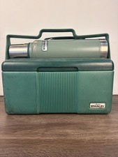 Aladdin Stanley Green Lunch Box Cooler with Stanley Thermos Set Hammertone picture