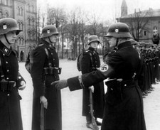 A German personal bodyguard undergo a drill inspection WWII WW2 8x10 Photo 337 picture
