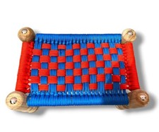 Handmade Wooden Strong, Nylon Pooja Chowki for LADDU Gopal,Thakur ji us picture