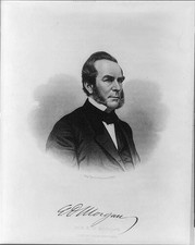 Photo:E.D. Morgan 1860s Portrait Signed Engraving picture