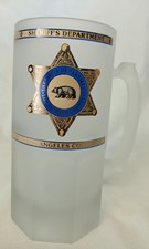 Los Angeles County Sheriff L.A.S.D. Frosted Tall Mug Glass Stein picture