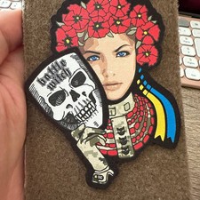 Ukrainian Morale Patch Battle Witcht Hook and Loop Backing PVC picture