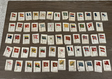 Vintage - Large Lot 61 Antique Cigarette National Flags Tobacco Silks picture