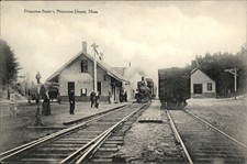 Princeton MA Railroad Station G. A. Bigelow c1900s-10s Vintage Postcard picture