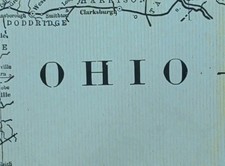 Vintage 1896 OHIO Map 14
