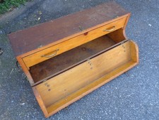 Antique wooden carpenter toolbox - Drawer w/dividers - 34