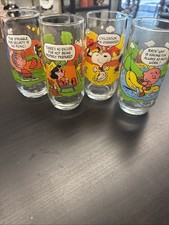 Vintage Set Of 4 McDonald’s Camp Snoopy Glasses Peanuts - 1983 - UNUSED picture