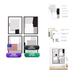 Haus And Hues Wall Art Set Of 4 - Modern Art Decor Neutral Wall Art picture