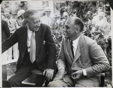 Former New York Governor Al Smith talks with the state's curren- 1928 Old Photo picture
