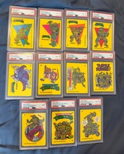 1989 TOPPS TEENAGE MUTANT NINJA TURTLES PSA Graded Sticker Complete Set picture