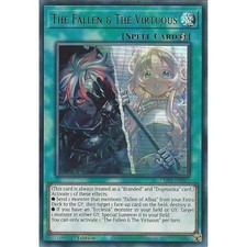 CH01-EN019 The Fallen & the Virtuous Ultra Rare 1st Ed Yu-Gi-Oh picture