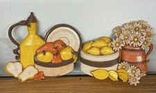 Vintage Retro Syroco Homco 1981 Home Interior Wall Hangings Set of 2 Decor picture