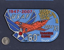 Bell X-1 CHUCK YEAGER 60th Anniversary MACH 1 2007 USAF Squadron Patch picture
