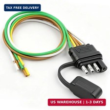 4 Pin 5 Wire Trailer Wiring Harness 0.45M,18AWG 4 Pin Trailer Lamp Socket | (wit picture