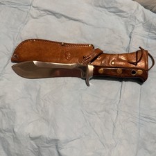 Vintage Puma White Hunter Knife Model 6399 With Leather Sheath picture